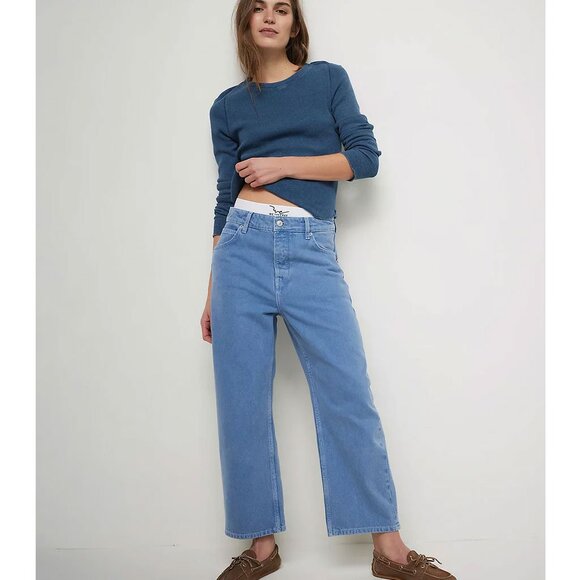 Free People We The Free Deep Trance Dropped Boyfriend Jeans - Picture 1 of 4